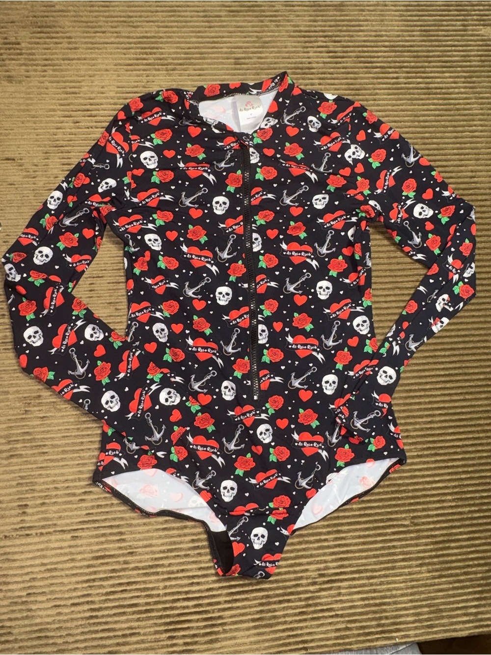 As Rose Rich Long Sleeve Swimsuit Size M